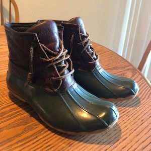 Sperry Top-Sider green duck boots women’s size 8